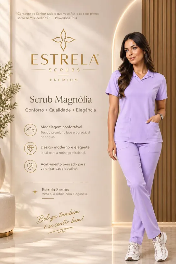 Scrub Magnólia na cor lilás